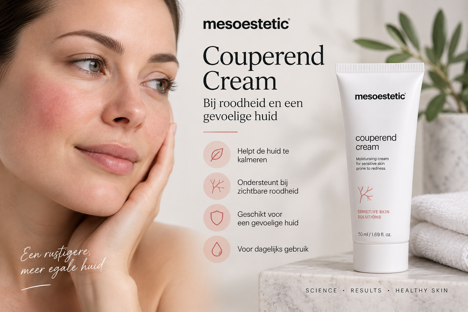 Mesoestetic Couperend Cream bij roodheid: voor welke huid is deze crème geschikt?