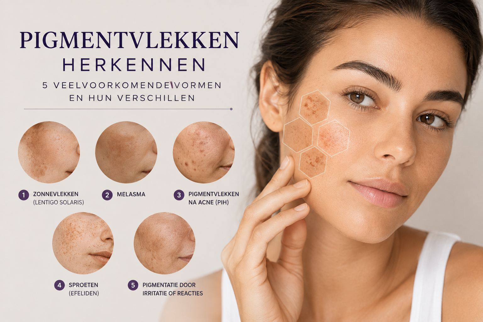 Pigmentvlekken herkennen: 5 veelvoorkomende vormen en hun verschillen