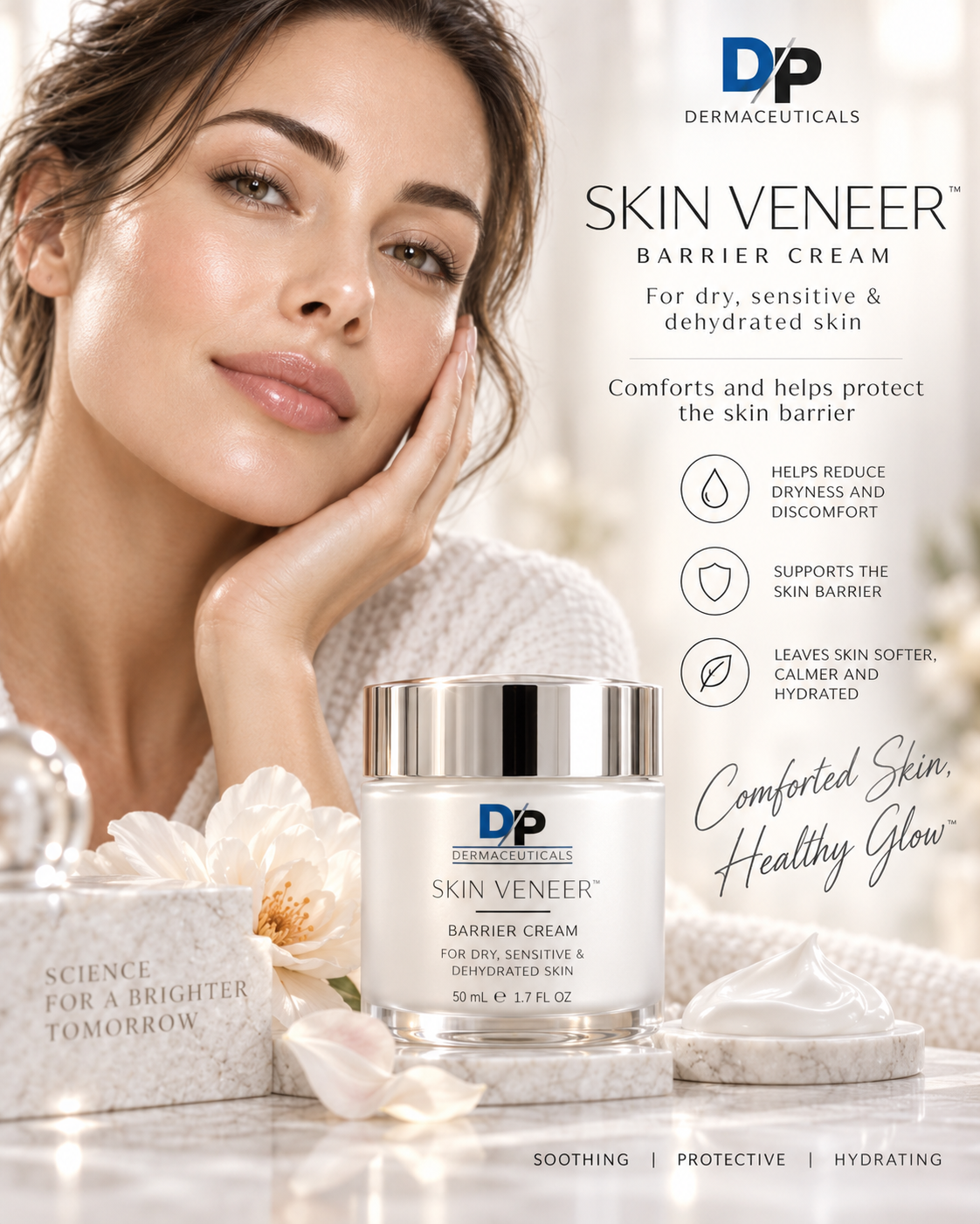 DP Dermaceuticals Skin Veneer barrièrecrème voor een droge gevoelige en gedehydrateerde huid