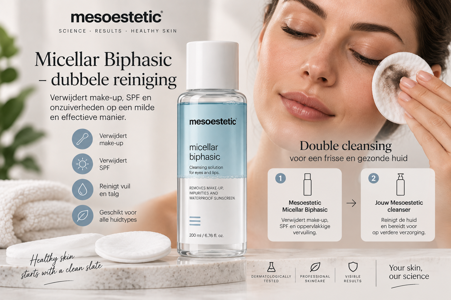 Mesoestetic Micellar Biphasic – dubbele reiniging