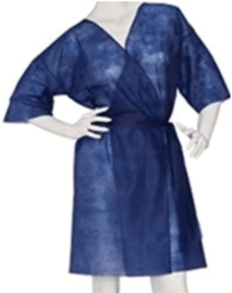 Donkerblauwe kimono van stevige kwaliteit, geschikt voor gebruik in professionele salons en praktijken