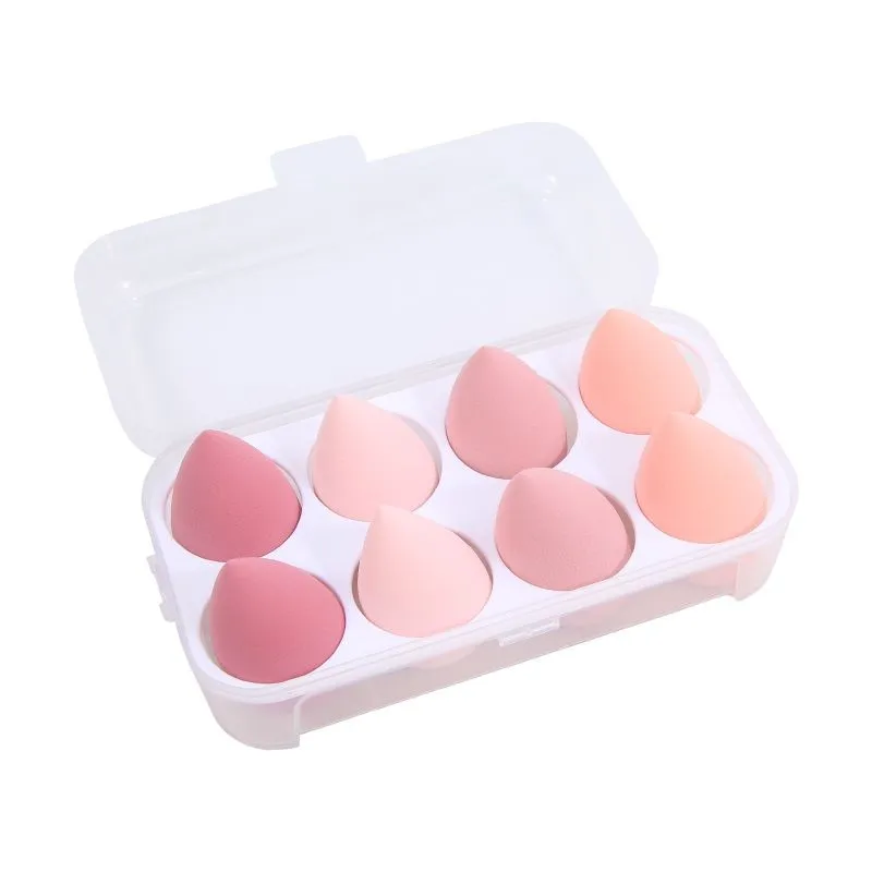 Roze beauty blending sponsjes 8 stuks voor make-up