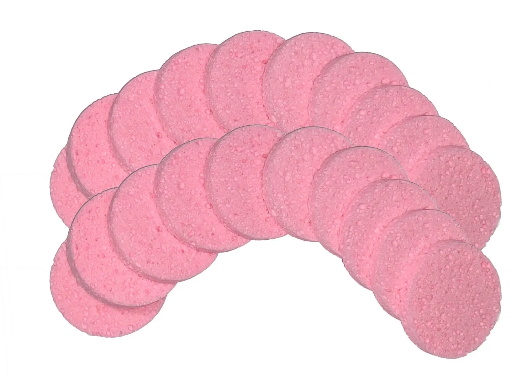 Roze reinigingssponsjes voor gezichtsreiniging 20 stuks