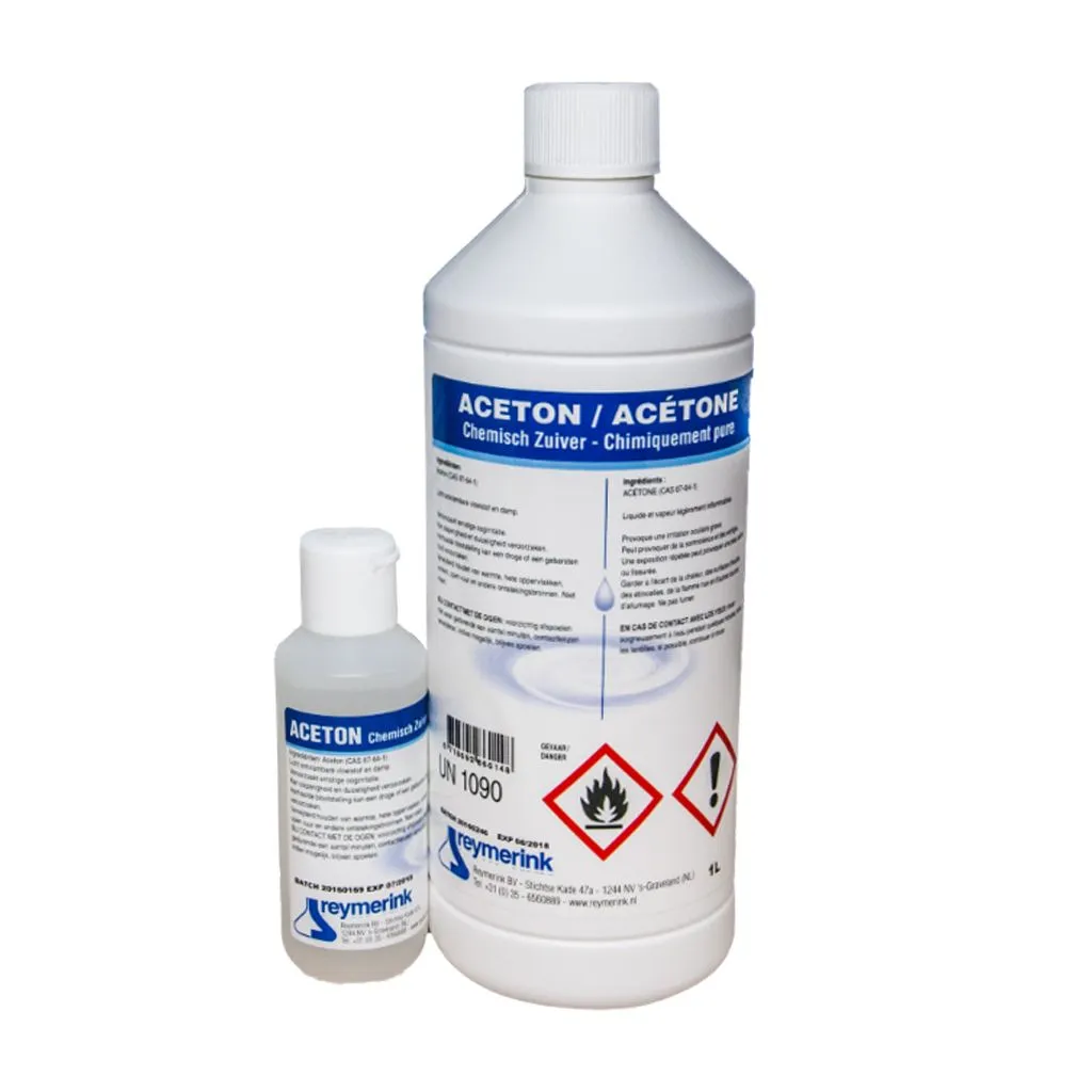 Reymerink pure aceton 100 ml en 1000 ml voor nagels