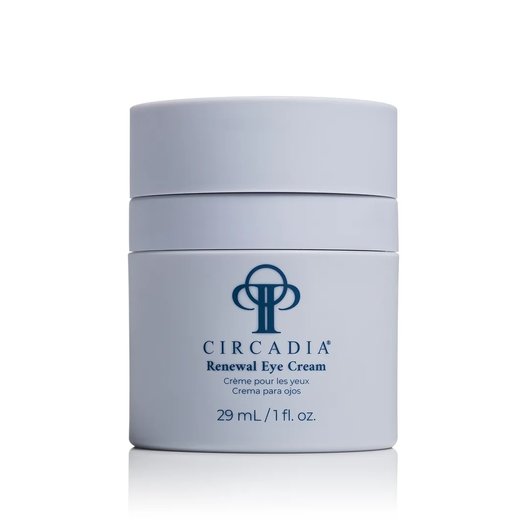 Witte tube en doosje van Circadia Renewal Eye Cream 29 ml.