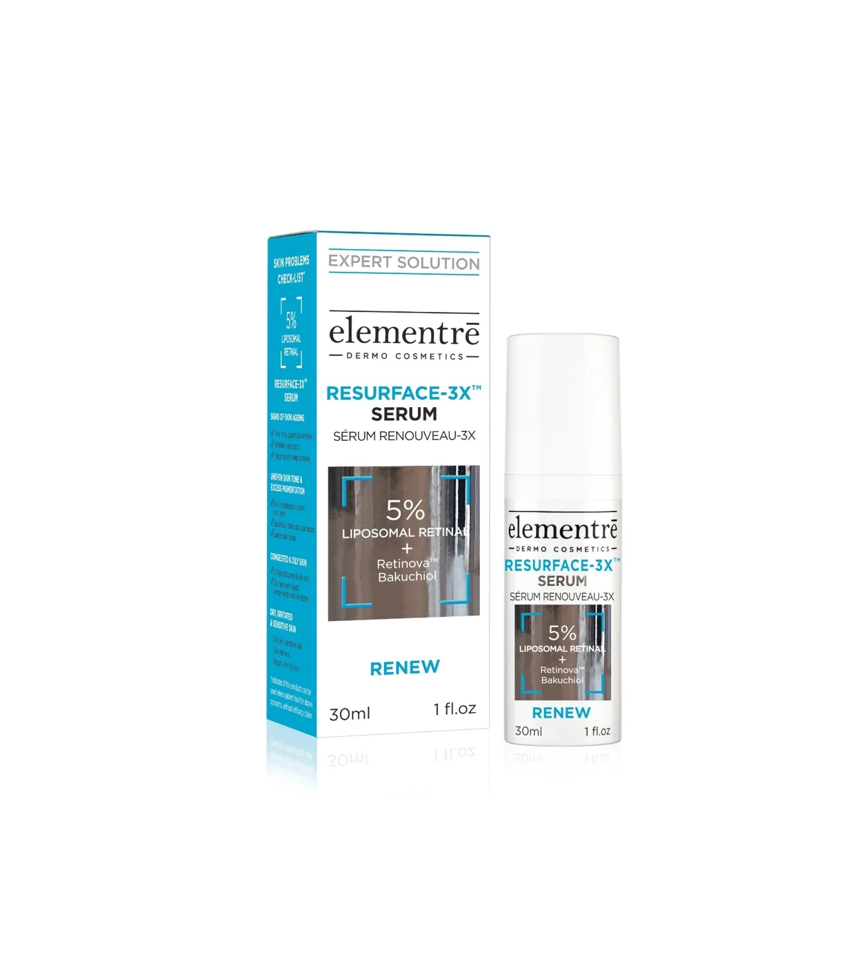elementrē Resurface-3X Serum 5% Liposomale Retinal 30 ml